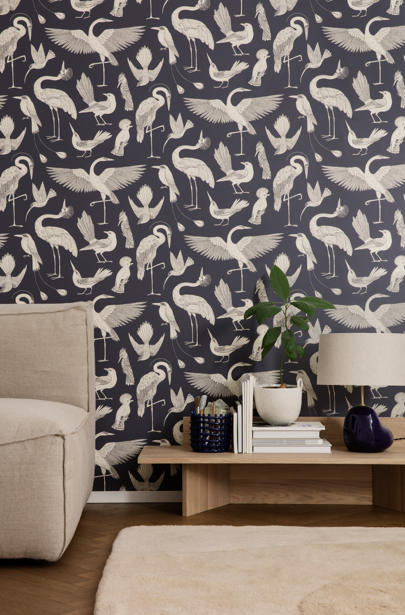 Birds Dark Blue