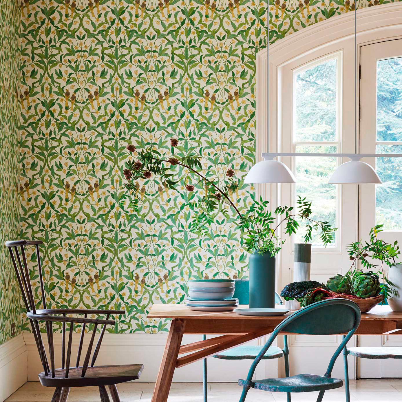 Jasmine & Serin Symphony - Chartreuse & Olive Green