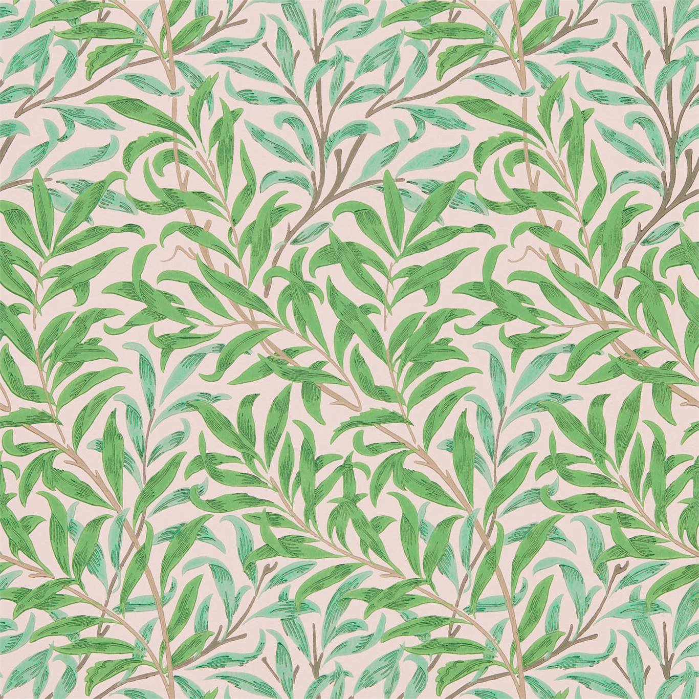 Willow Bough - Pink/Leaf Green - Outlet