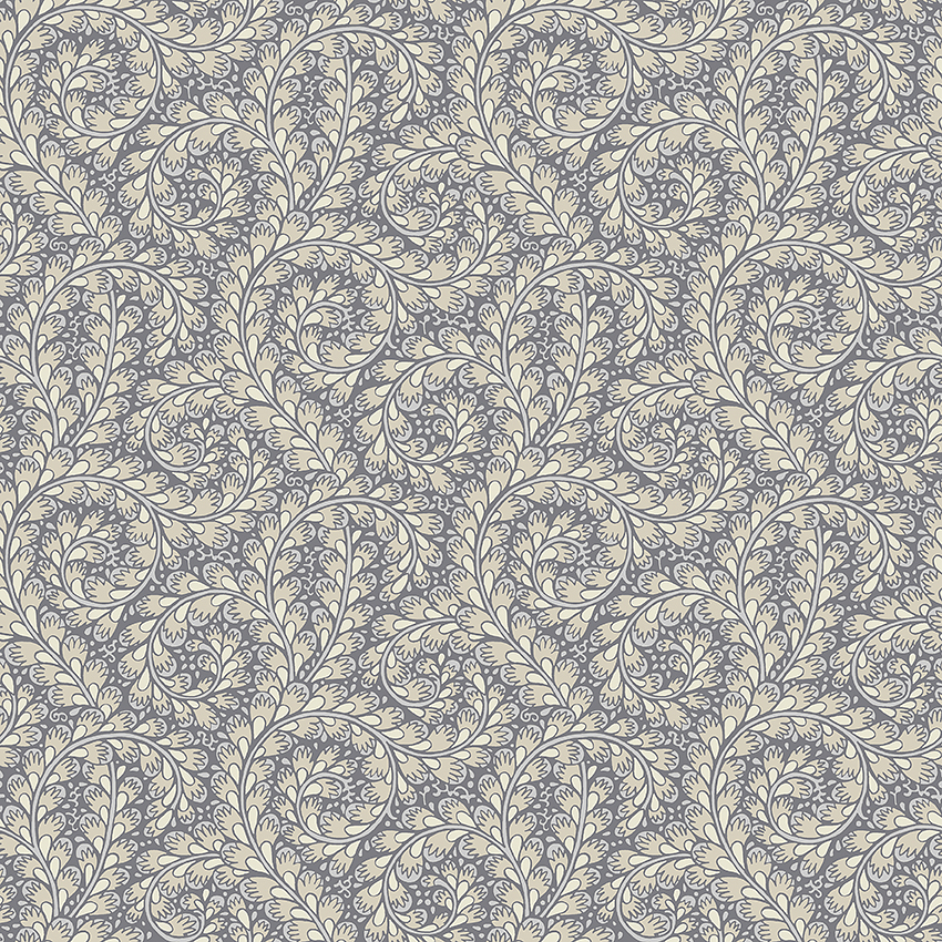 Wild Ferns - Purple & Beige
