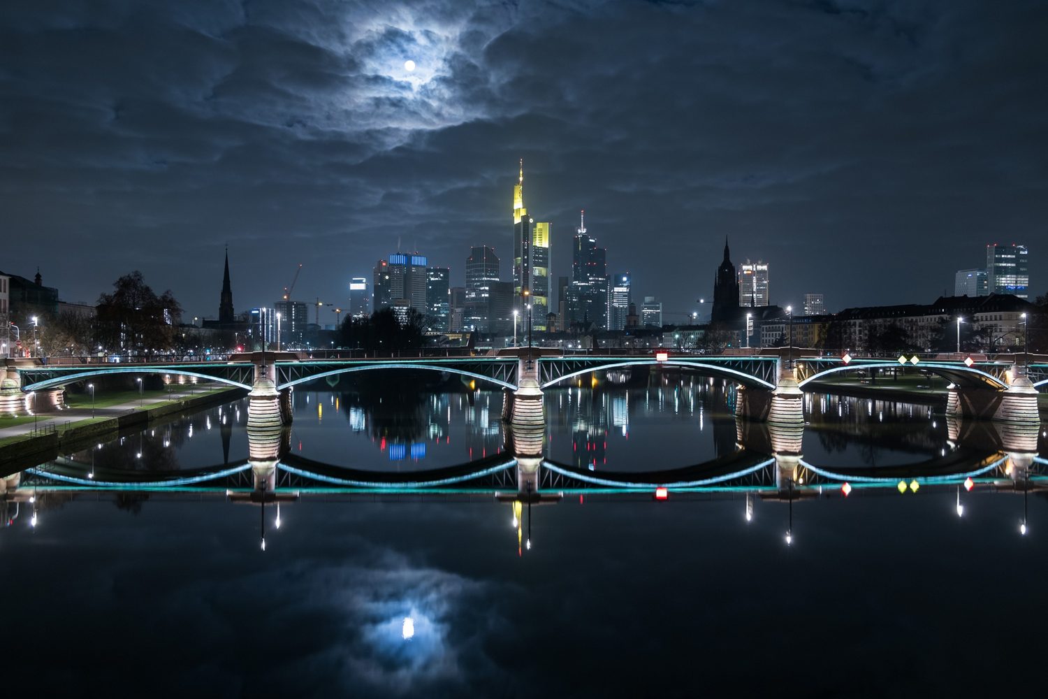 Frankfurt at Full Moon