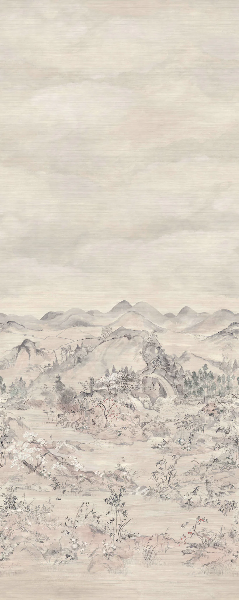 Japanese Chinoiserie Grasscloth - Pearlescent