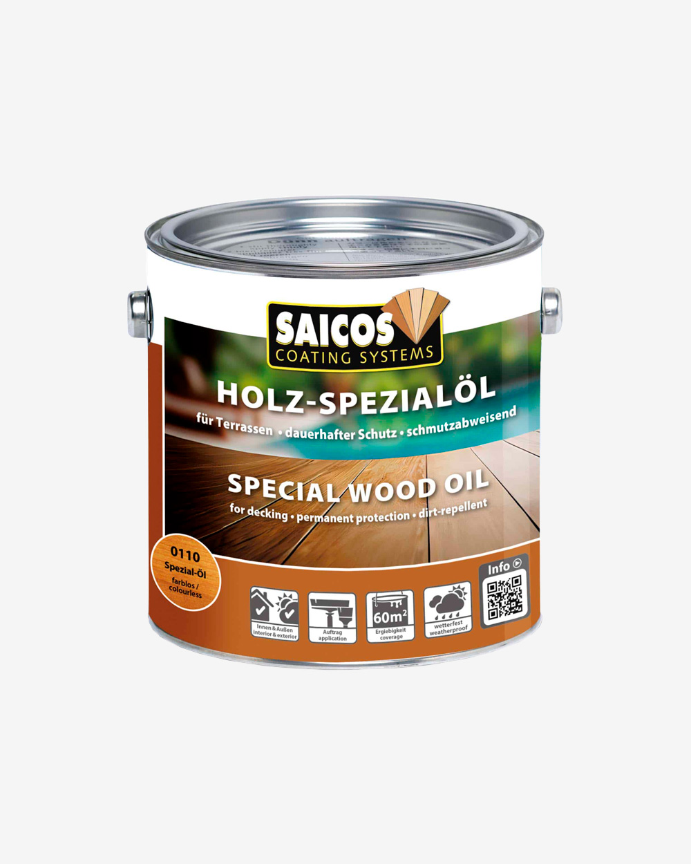 SAICOS Special terrasseolie - Farveløs - Transparent - 0,75 L