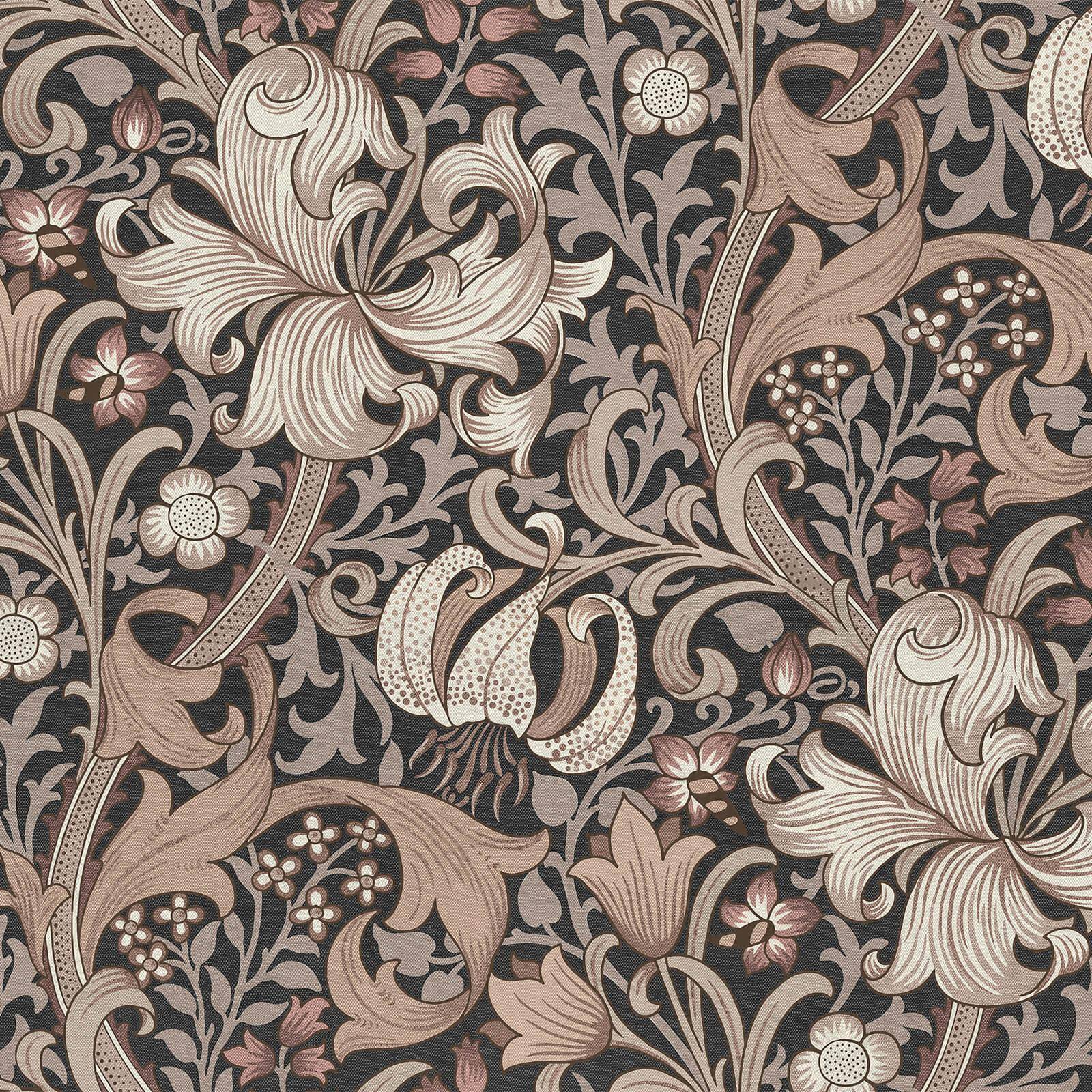 Golden Lily Tapet - Black