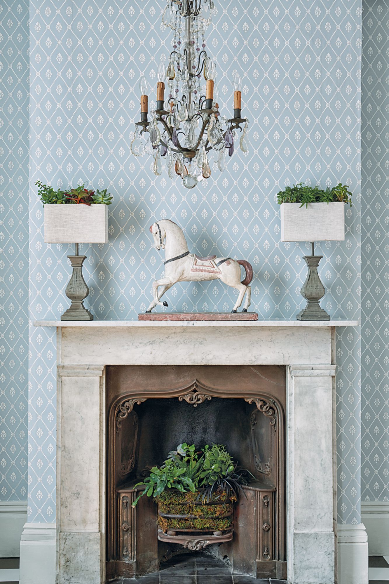 Alma - Lyseblå Tapet - Outlet