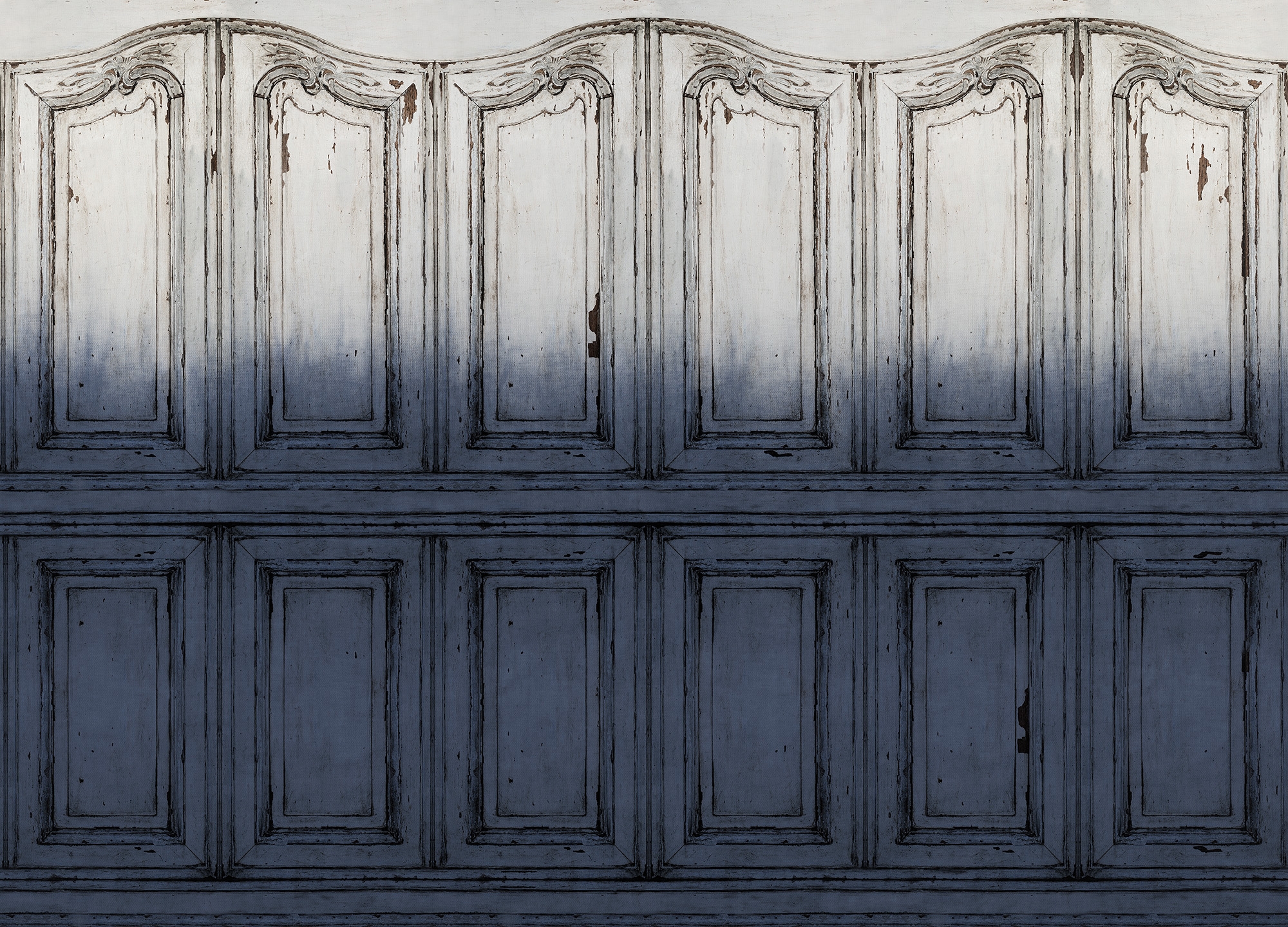 Parisian Panels, Dip Dye Blue