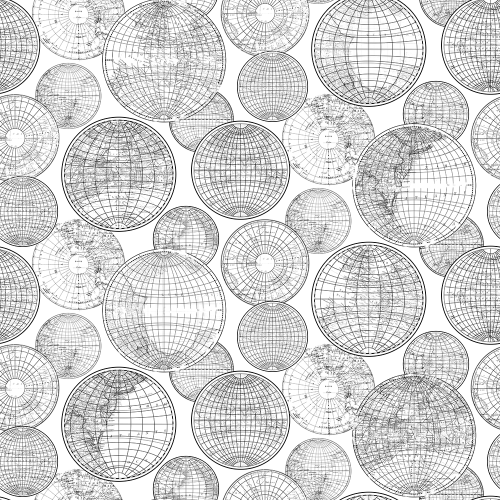 Globes Gathering - Black and White