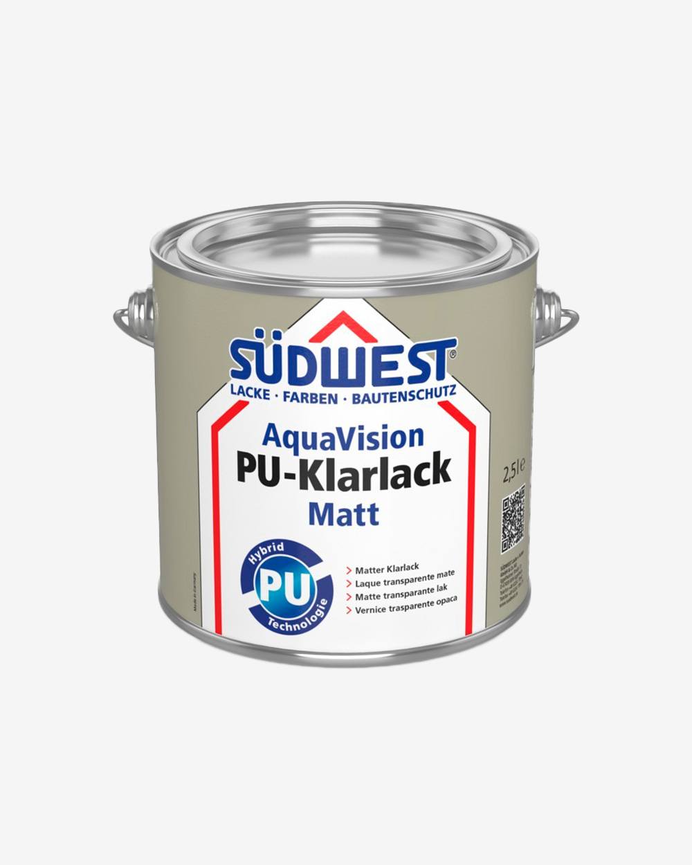 Südwest AquaVision PU-Klarlack Matt - 2.5 L