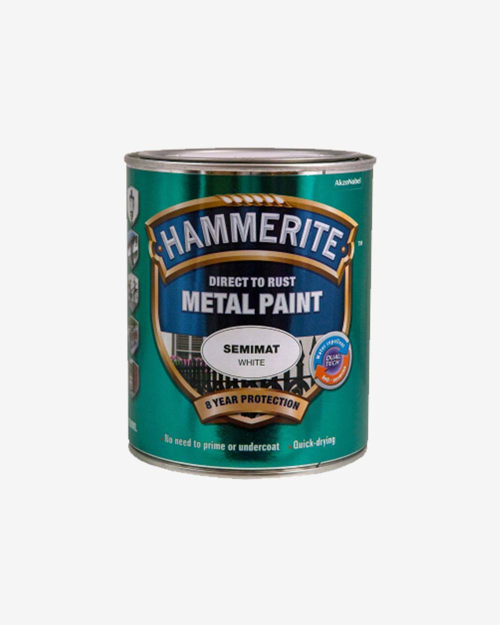 Se Hammerite - Semimat, Hvid hos Picment.dk