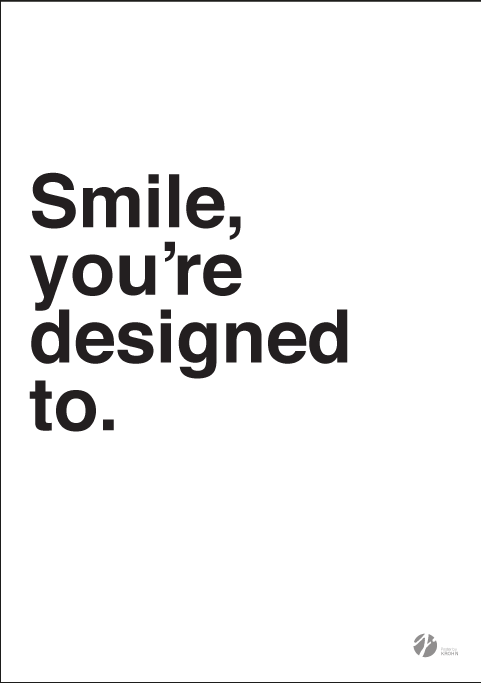 Billede af Smile, You are Designed To-50 x 70