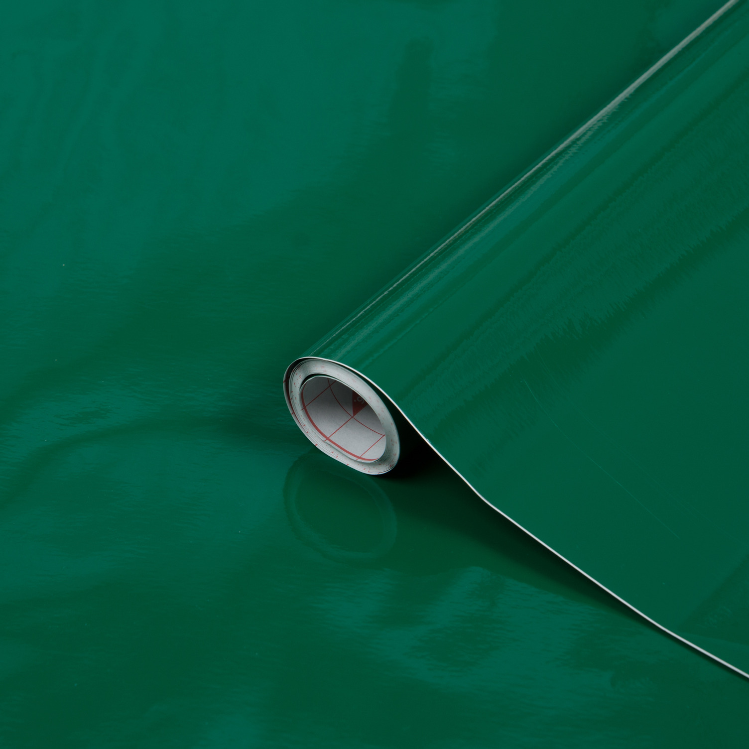Billede af Ensfarvet folie-Smaragd-2 meter rulle-Blank-45 cm