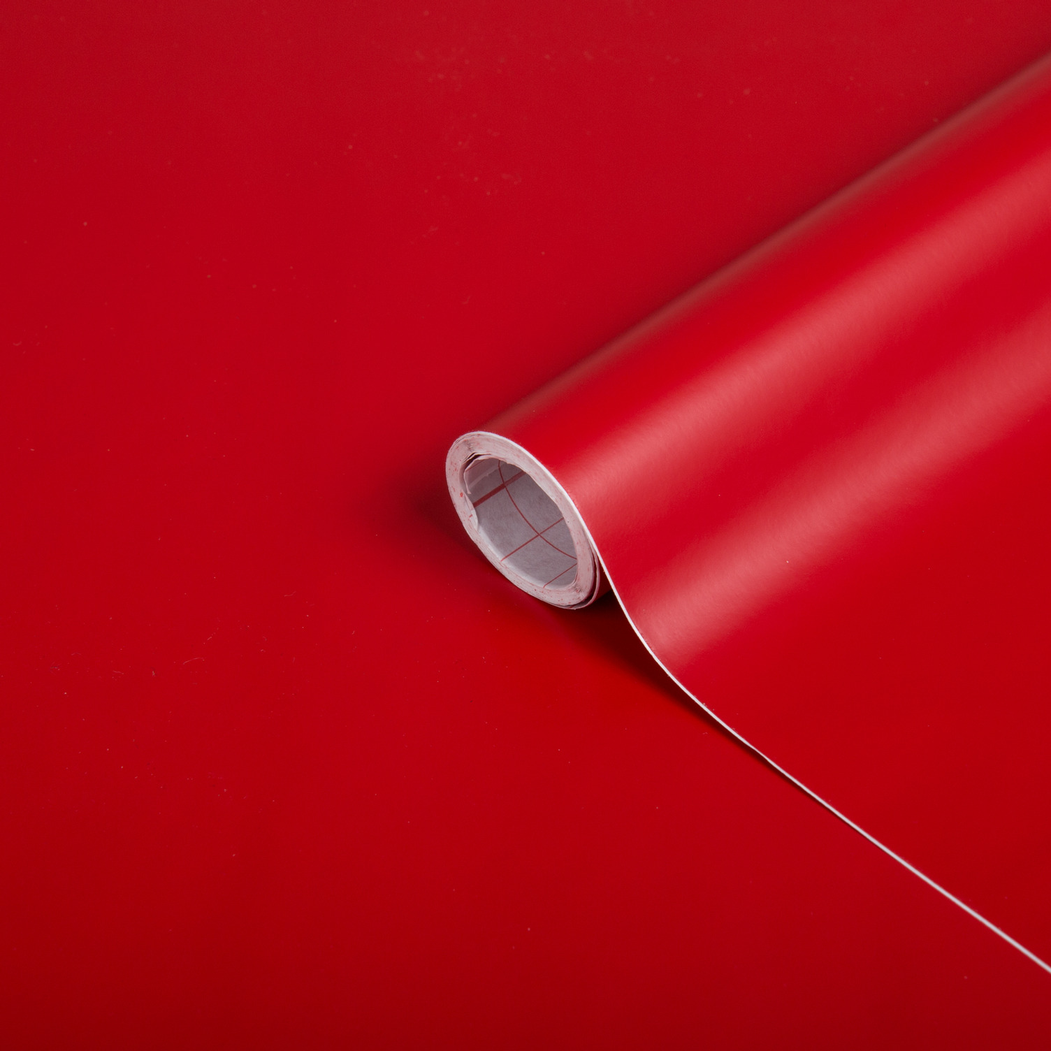 Billede af Ensfarvet folie-Signal rød-1 meter-Blank-45 cm