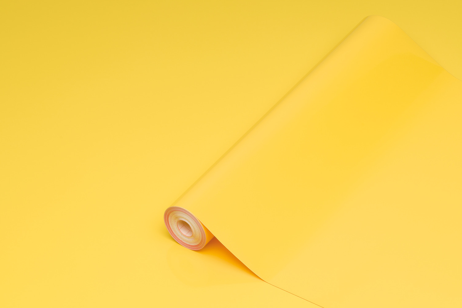 Billede af Ensfarvet folie-Citron-1 meter-Blank-45 cm