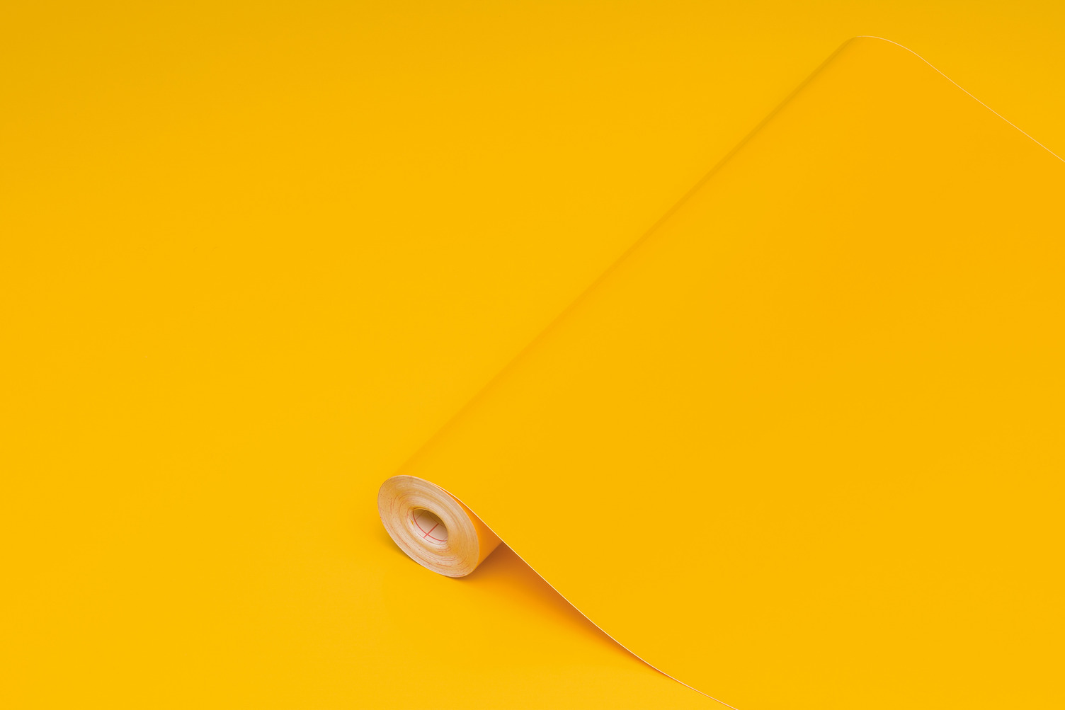 Billede af Ensfarvet folie-Banan-2 meter rulle-Blank-45 cm