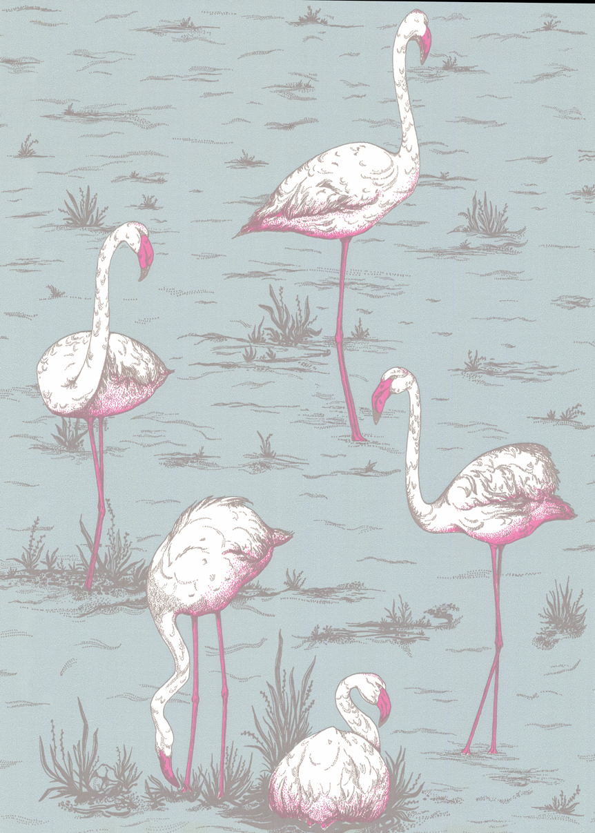 Flamingos - Light blue