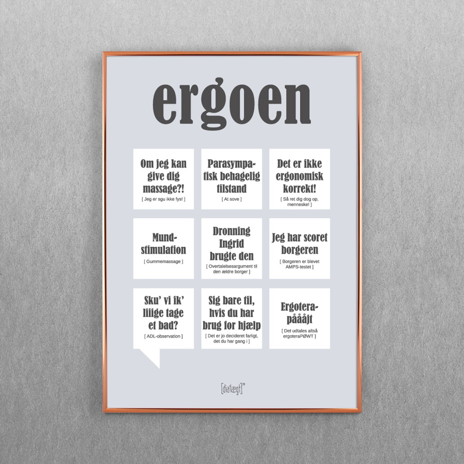 Ergoen - Humoristisk og stilren plakatdesign til