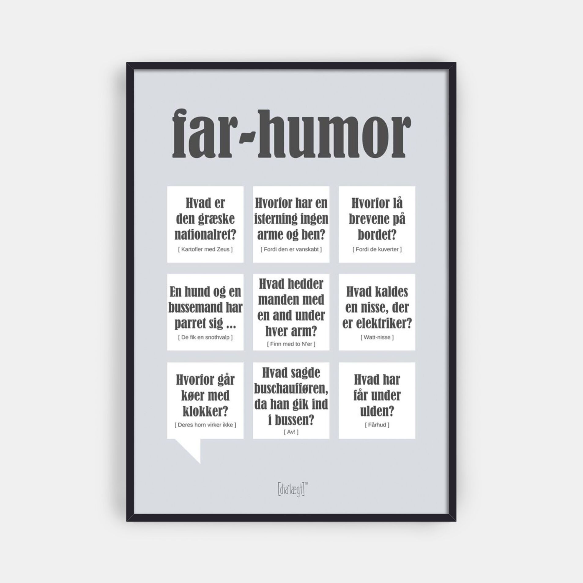 humor Plakat Dialægt dårlige far jokes - Se hér