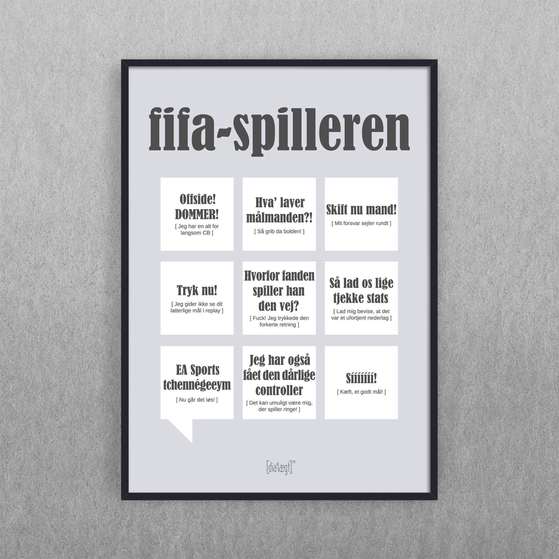 Fifa Spilleren Plakatdesign fra Dialægt sjove udtryk