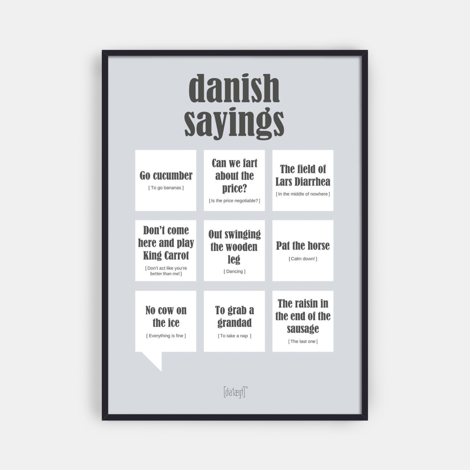 Billede af Danish Sayings -A3