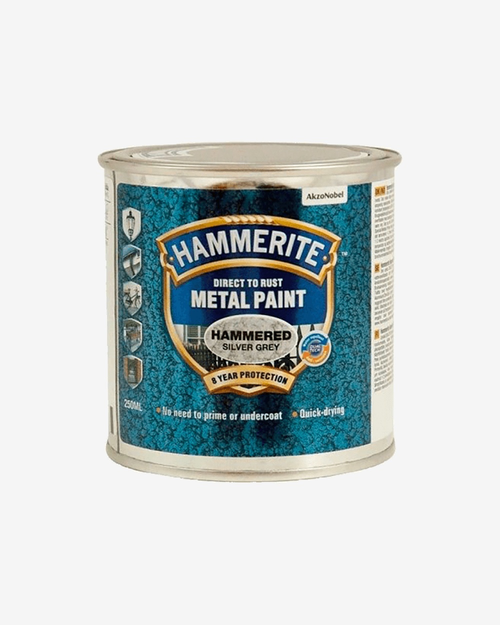 Se Hammerite - Hammer Effekt - Sølvgrå hos Picment.dk