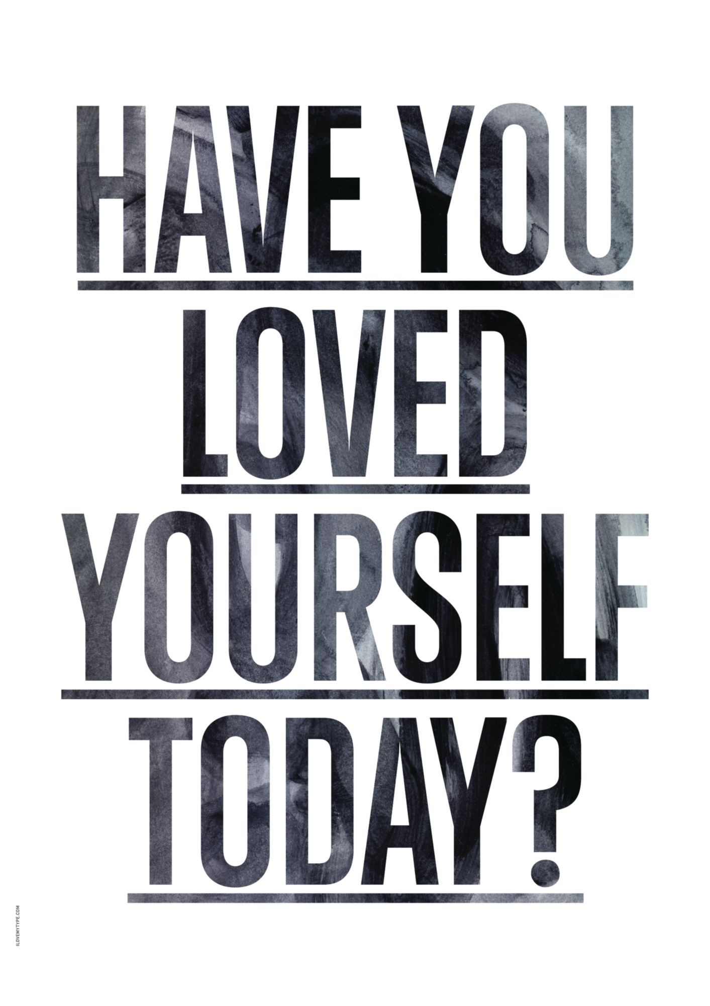 Se LOVED YOURSELF? - WHITE-A3 hos Picment.dk