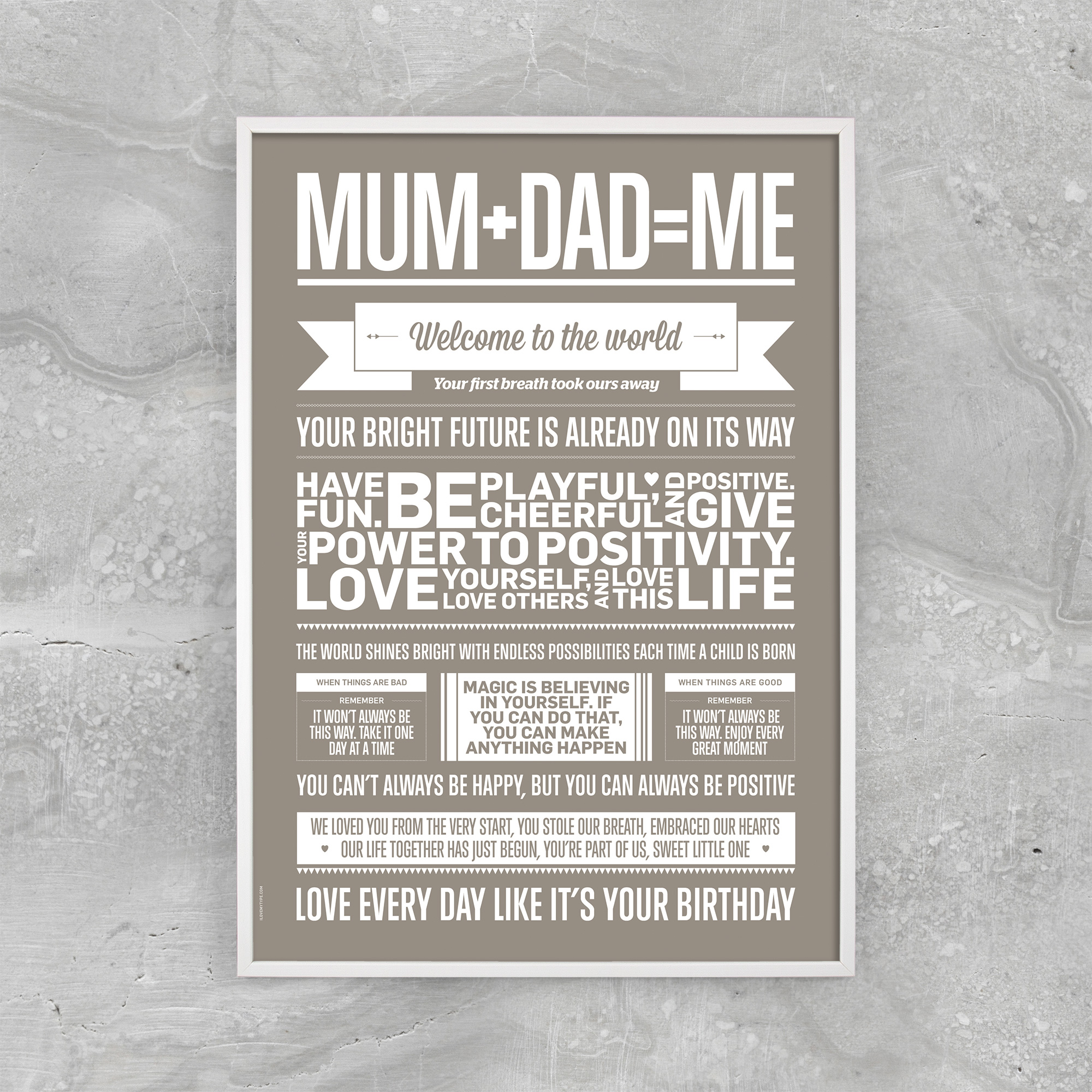 MUM + DAD = ME - SAND