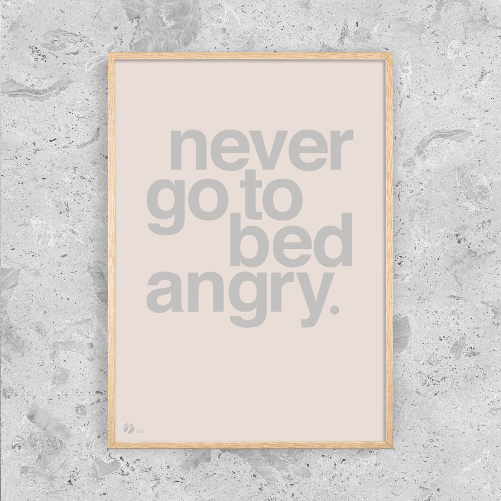 Billede af Never Go To Bed Angry - Rose