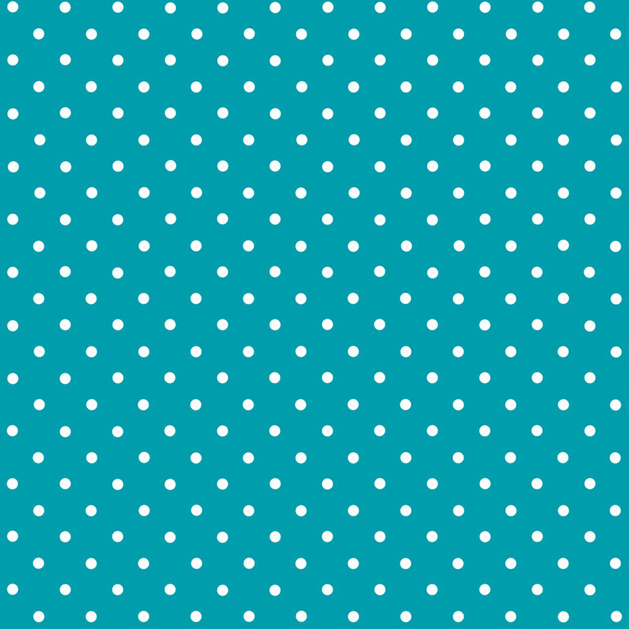 Mønstret folie-2 meter rulle-45 cm-Polkaprikker - Blå