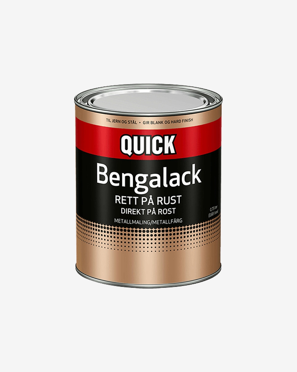 Quick Bengalack Direkte på Rust - Silkemat Sort