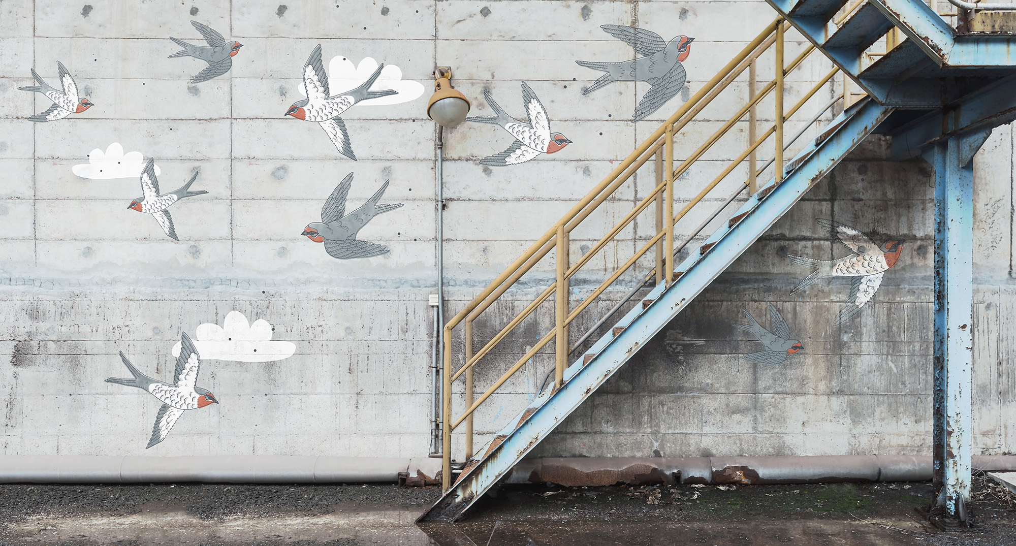 Billede af Stairway Graffiti - Swallow