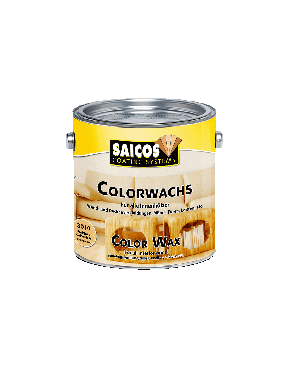 Saicos Farvevoks - Sølvgrå - Transparent - 0,75 L