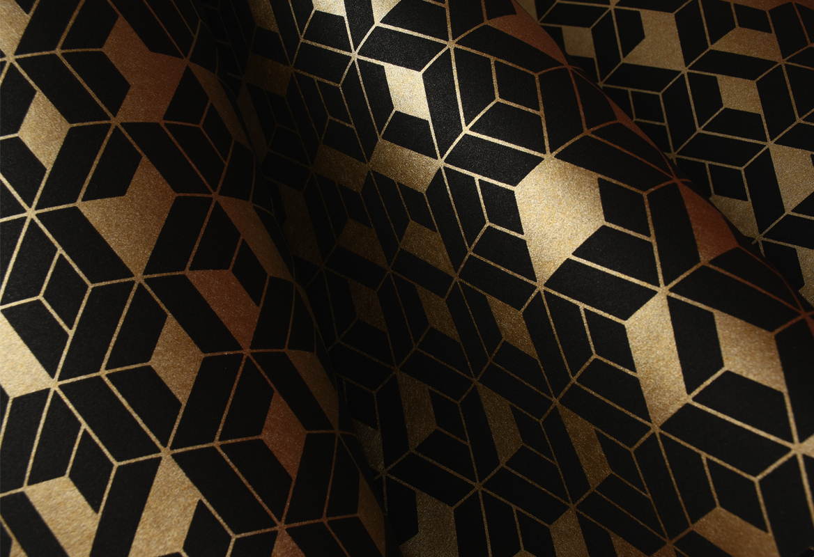 Se Tinted Tiles - Flake - Black & Gold hos Picment.dk