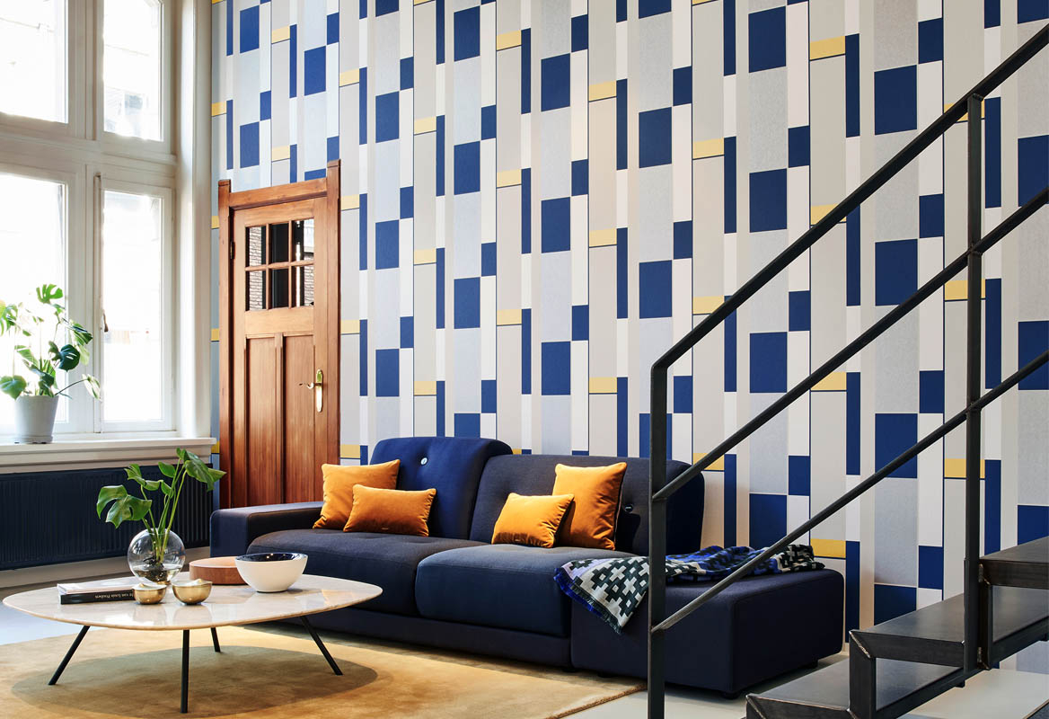 Se Tinted Tiles - Opulent - Gold & Blue hos Picment.dk